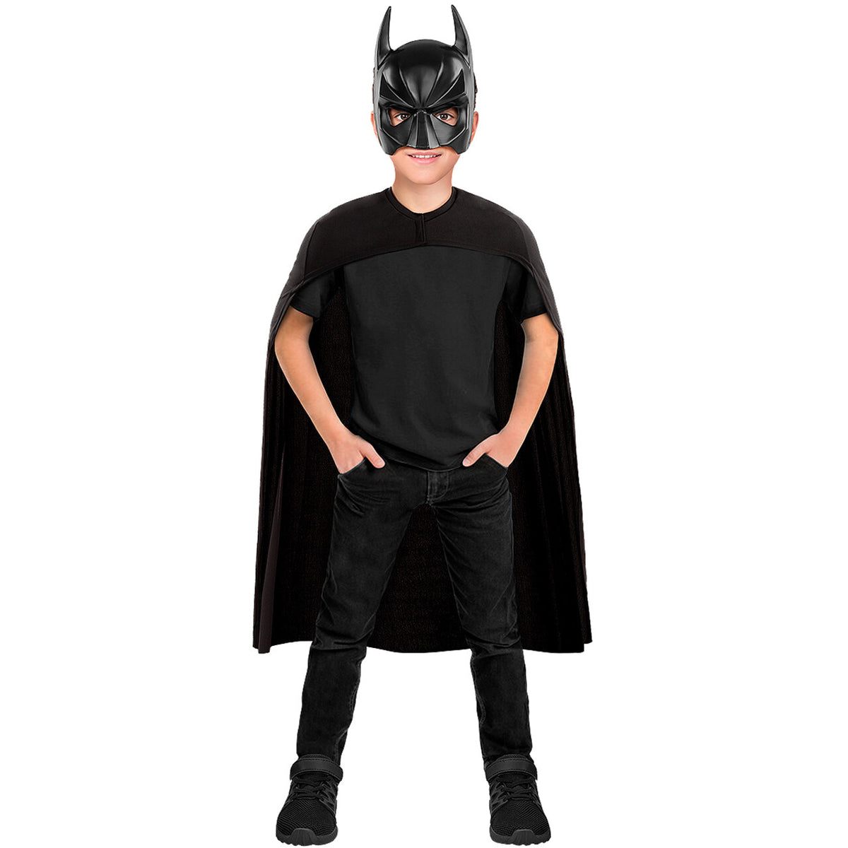 Op deze afbeelding zie je een Accessoires, van het merk Funidelia. Good Hero Batman Masker Kind