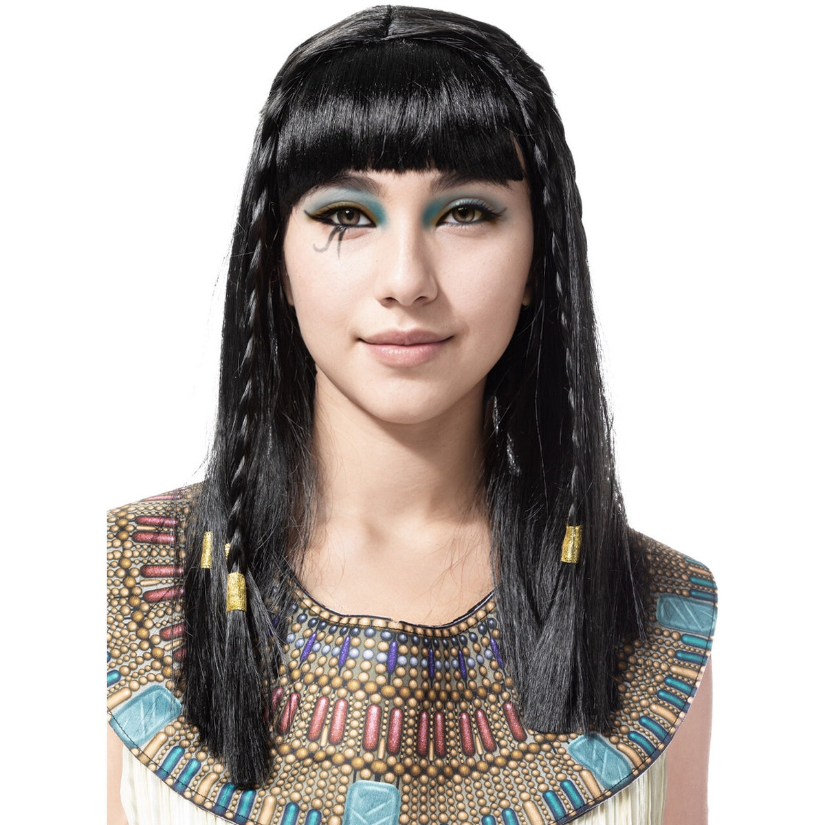 Op deze afbeelding zie je een Accessoires, van het merk Funidelia. Egyptische Schoonheid Cleo Patra Pruik