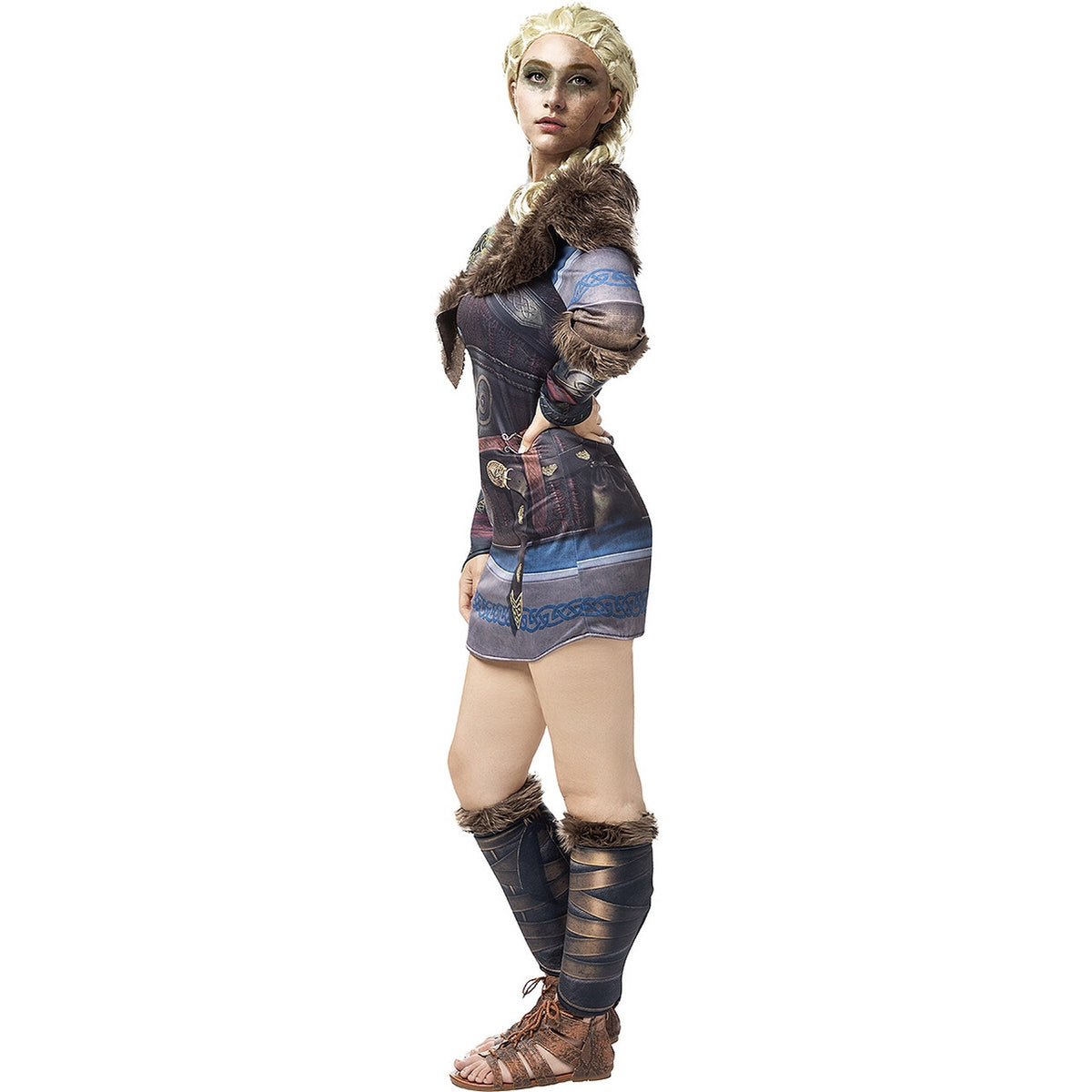 Op deze afbeelding zie je een Kostuums, van het merk Funidelia. Assassins Creed Valhalla De Onverschrokken Krijger Vrouw Kostuum