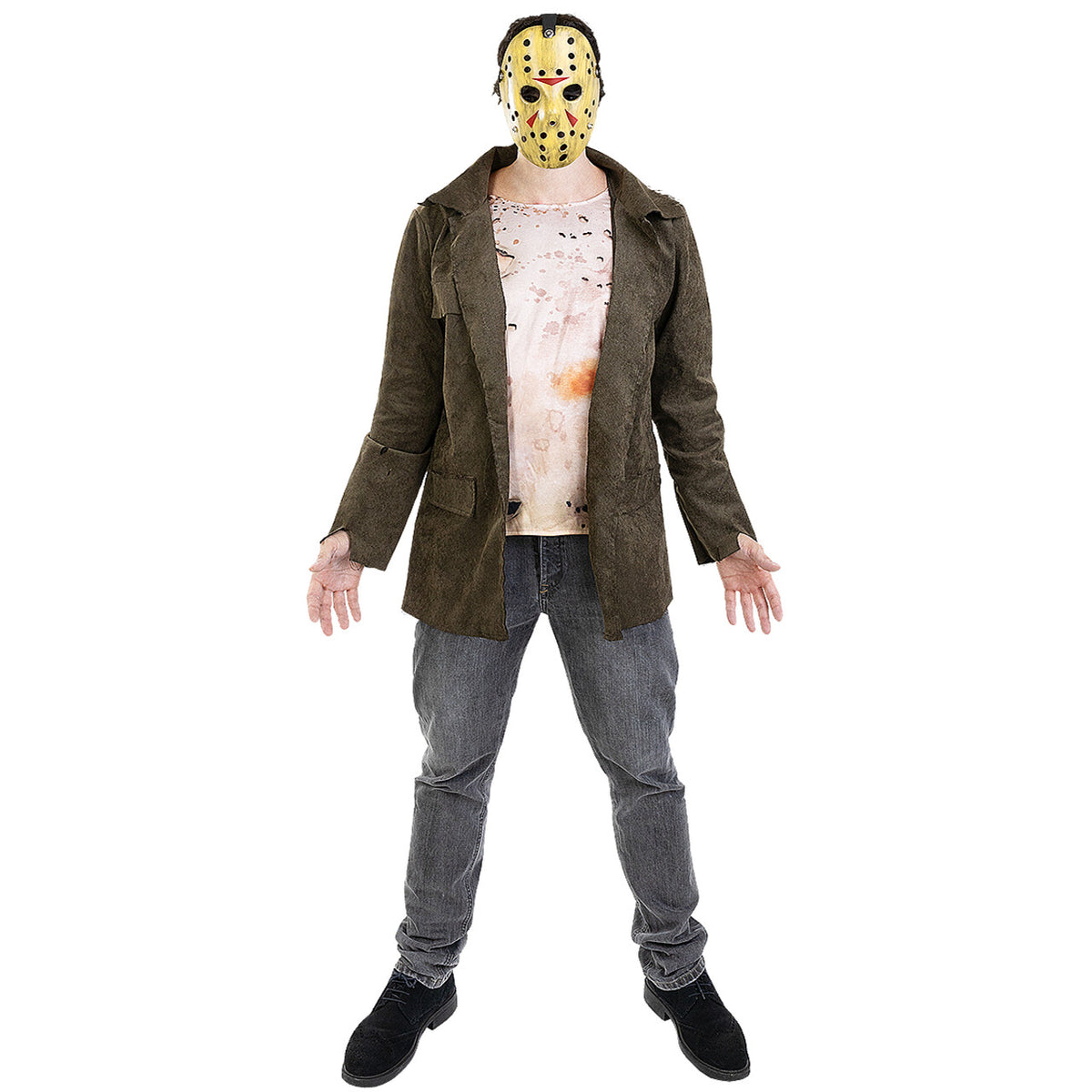 Op deze afbeelding zie je een Kostuums, van het merk Funidelia. Friday The 13th Jason Man Kostuum