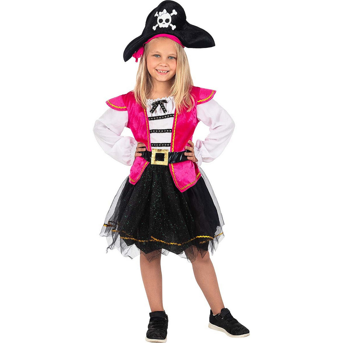 Op deze afbeelding zie je een Kostuums, van het merk Funidelia. Op Zoek Naar Diamanten Piraat Pink Meisje Kostuum