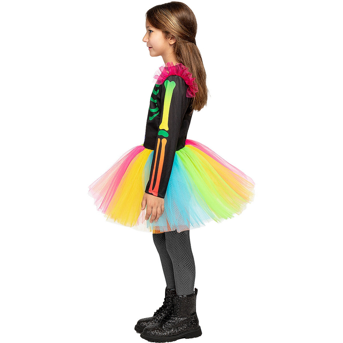 Op deze afbeelding zie je een Kostuums, van het merk Funidelia. Ballerina Skelet Meisje Kostuum