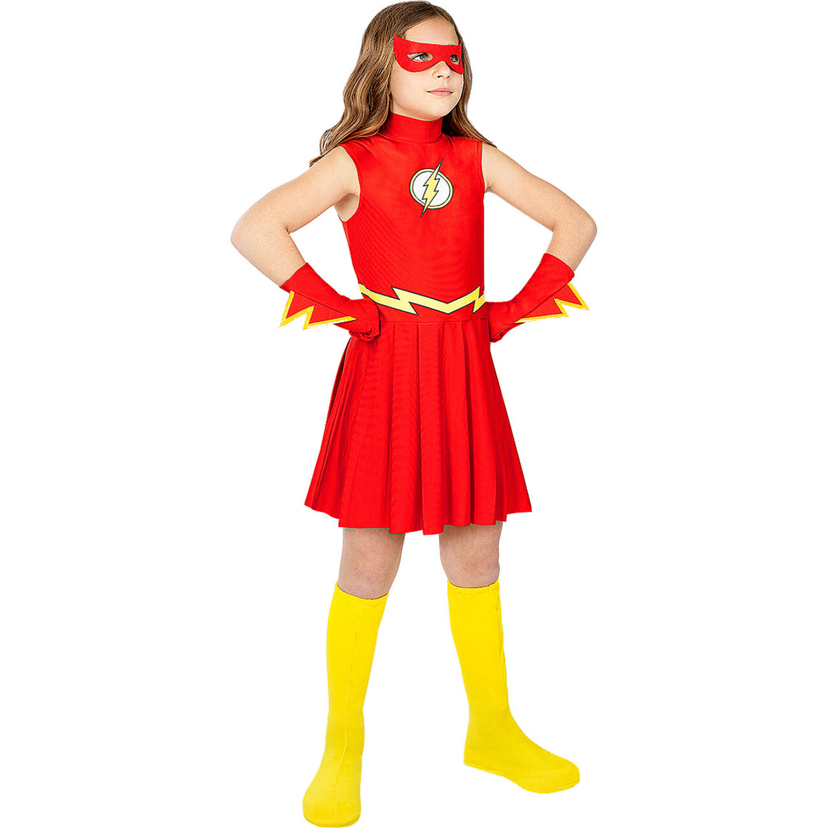 Op deze afbeelding zie je een Kostuums, van het merk Funidelia. Flash Costume For Girls Meisje Kostuum