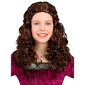 Perruque Princesse Brune Médiévale Enfant