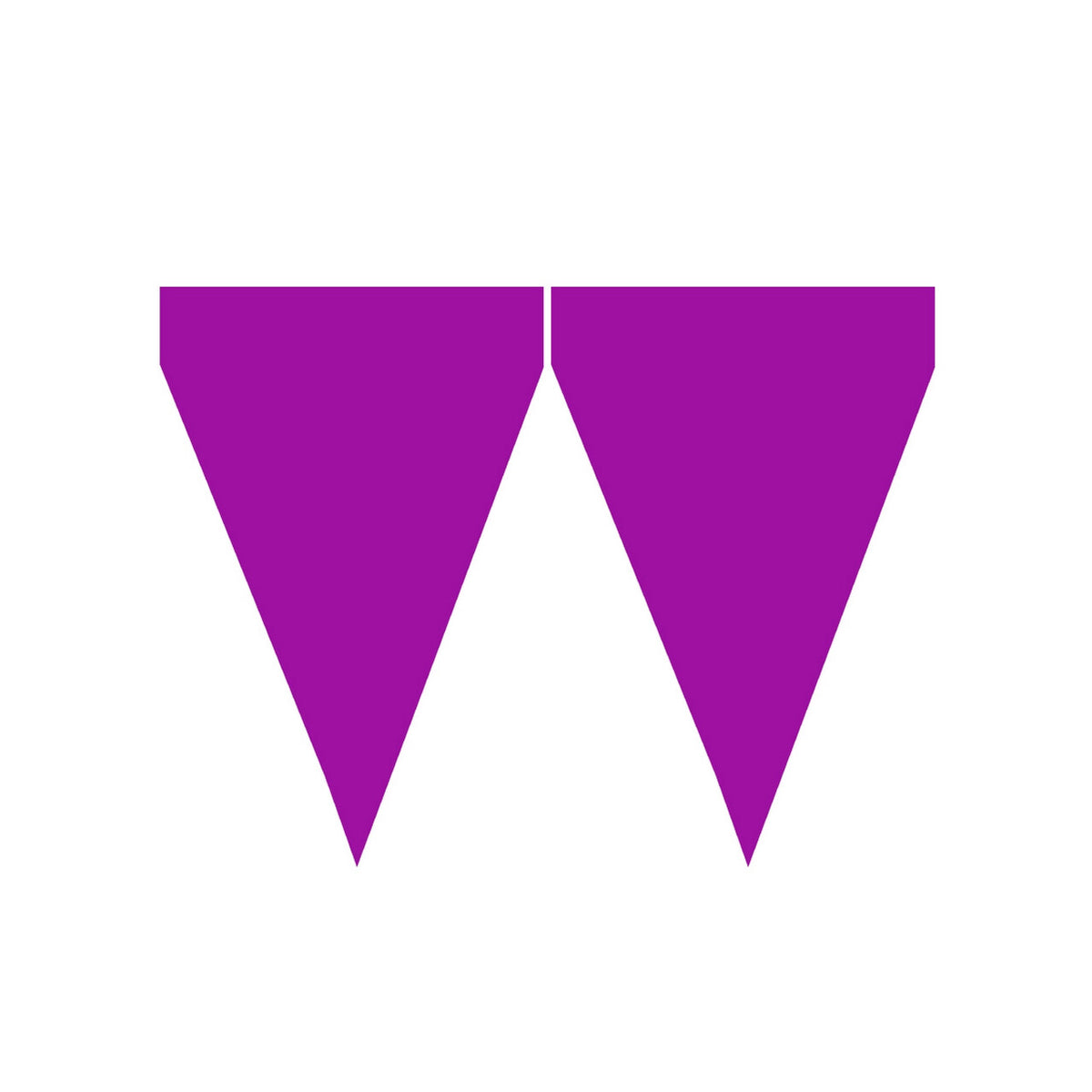 Op deze afbeelding zie je een Decoratie, van het merk Funidelia. Purple Party Vlaggenlijn 9 Wimpels 3 Meter