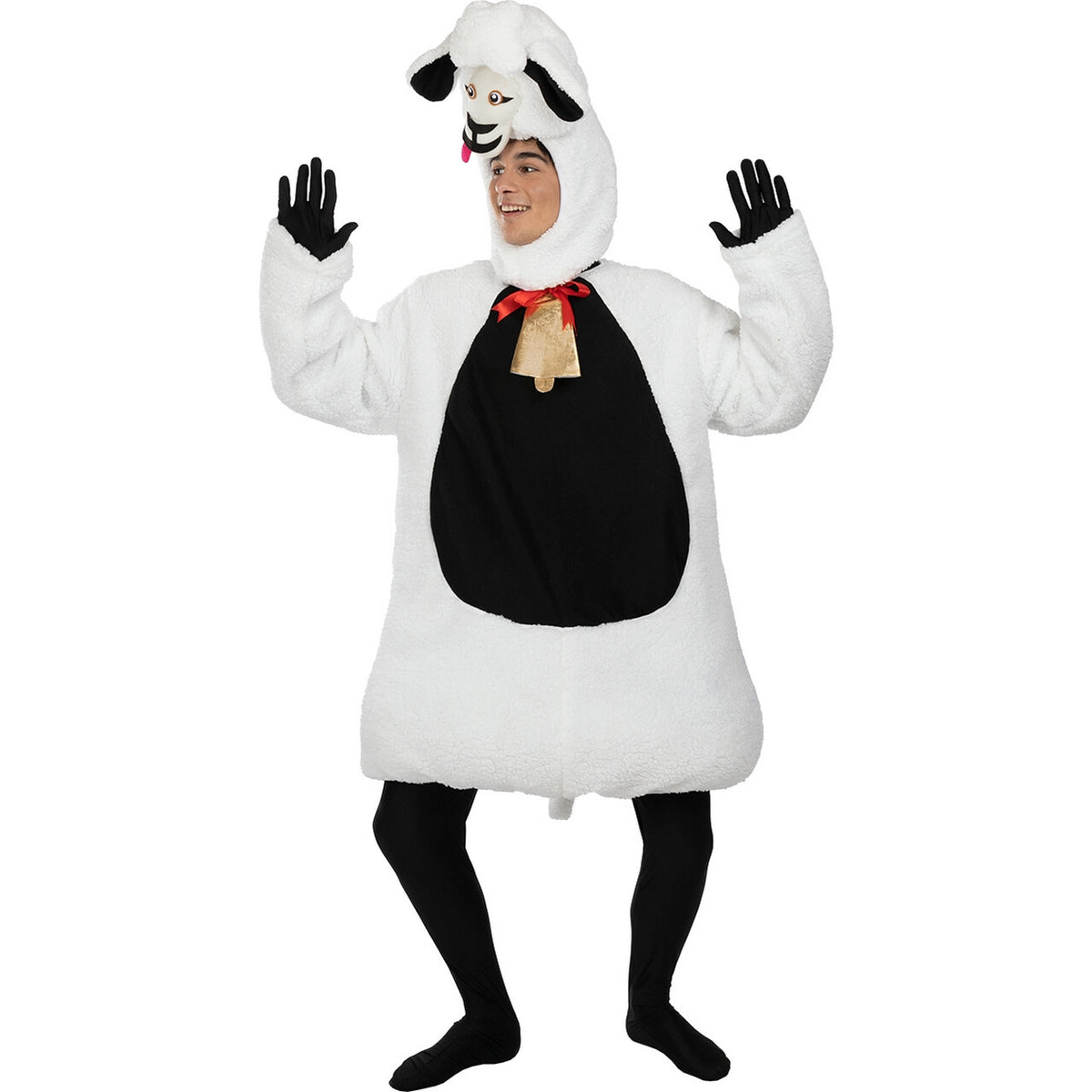 Op deze afbeelding zie je een Kostuums, van het merk Funidelia. Over De Dam Gesprongen Schaap Kostuum