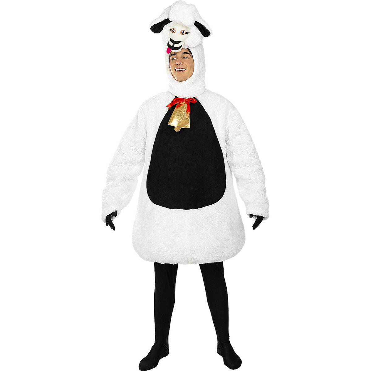 Op deze afbeelding zie je een Kostuums, van het merk Funidelia. Over De Dam Gesprongen Schaap Kostuum