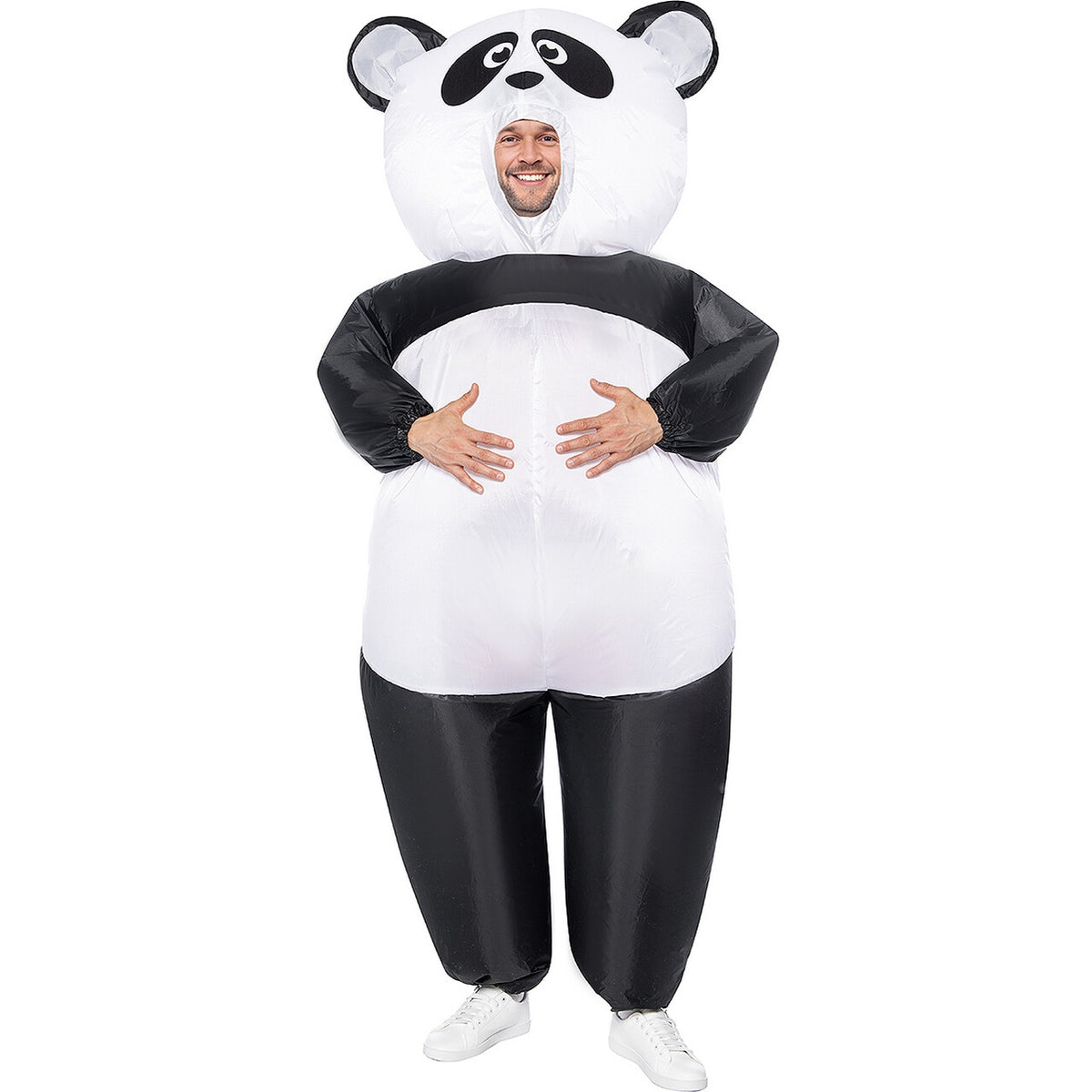Op deze afbeelding zie je een Kostuums, van het merk Funidelia. Opblaasbare Onhandige Panda Kostuum