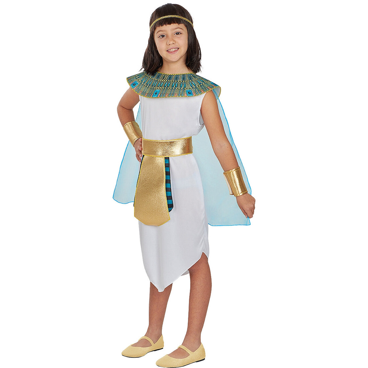 Op deze afbeelding zie je een Kostuums, van het merk Funidelia. Cleopatra Edele Koningin Van Egypte Meisje Kostuum