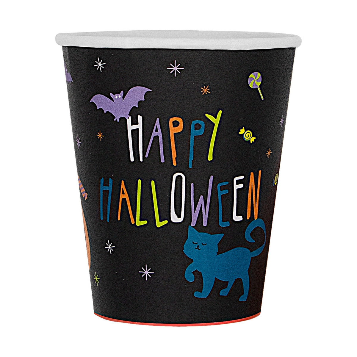 Op deze afbeelding zie je een Decoratie, van het merk Funidelia. Happy Halloween Party Bekers 8 Stuks