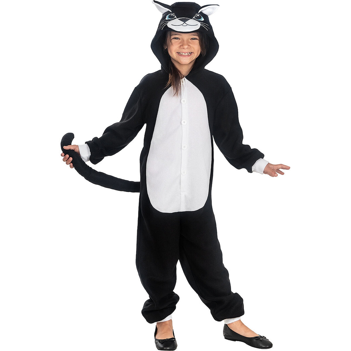 Op deze afbeelding zie je een Kostuums, van het merk Funidelia. Kitty Kat Zwart Kind Kostuum