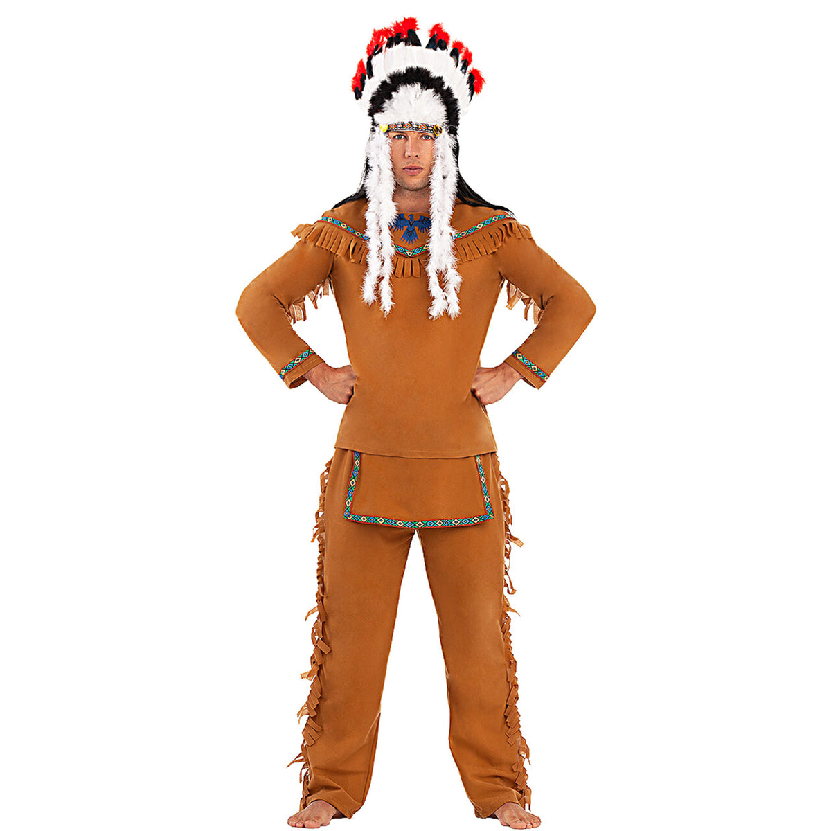 Op deze afbeelding zie je een Accessoires, van het merk Funidelia. Indiaan Opperhoofd Jagende Beer