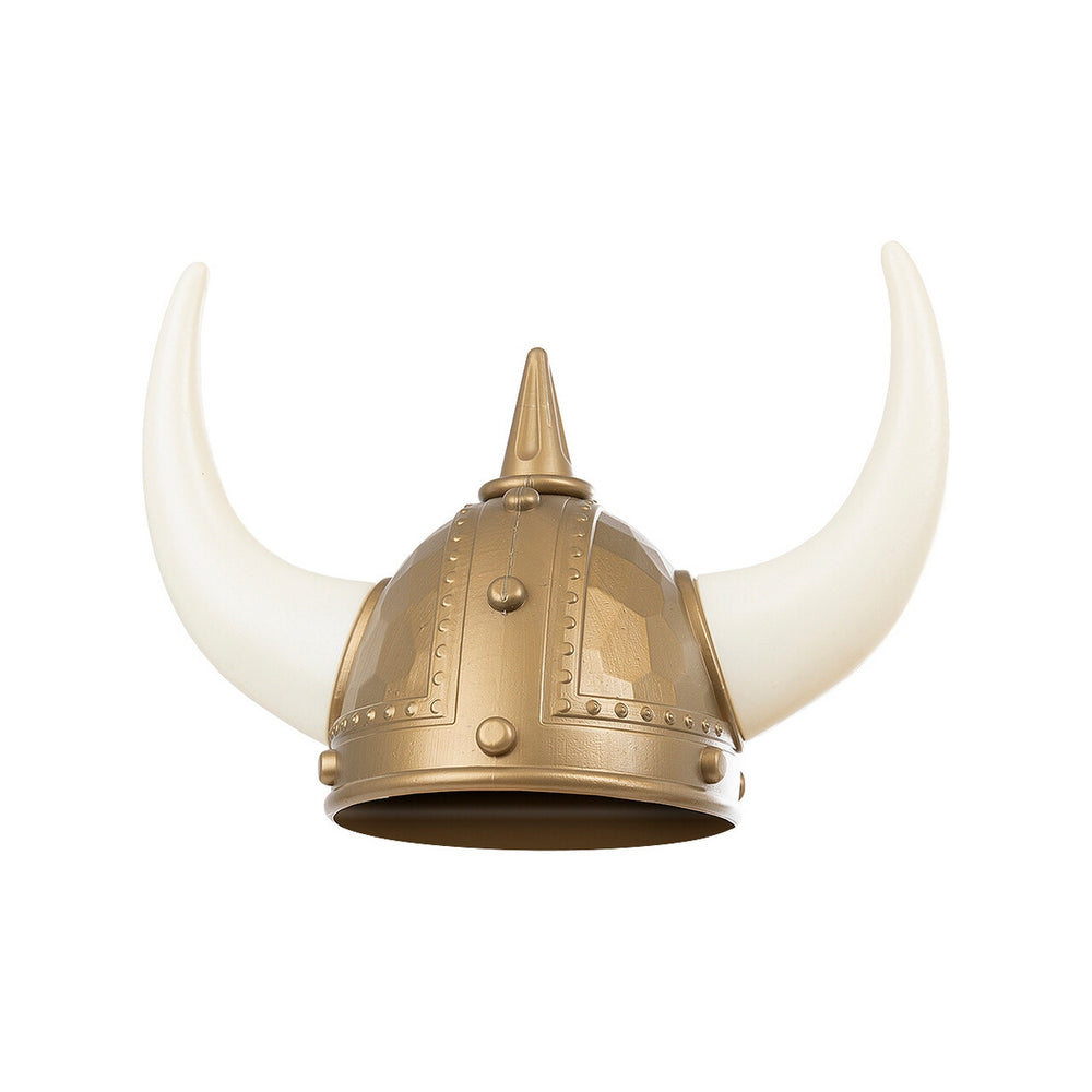 Op deze afbeelding zie je een Accessoires, van het merk Funidelia. Viking Helm Met Hoorns Goud