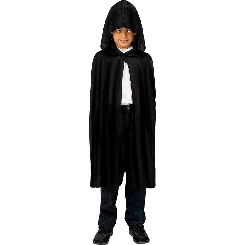 Op deze afbeelding zie je een Kostuums, van het merk Funidelia. Mysterieuze Lange Zwarte Cape Kind Kind