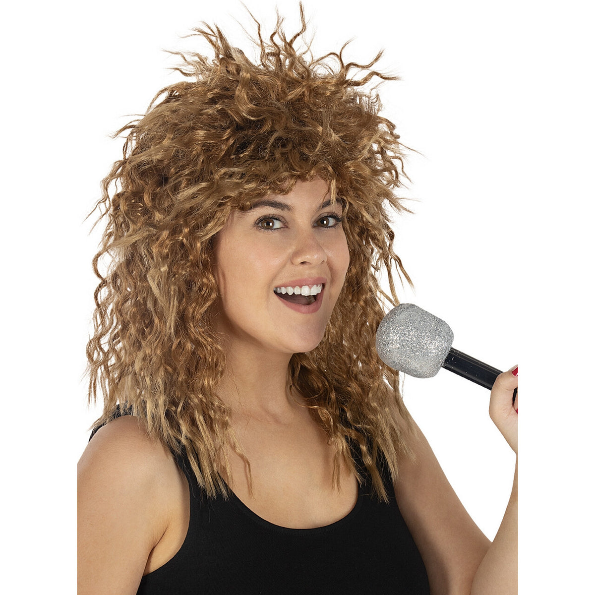 Op deze afbeelding zie je een Accessoires, van het merk Funidelia. Pruik Tina Rockhard