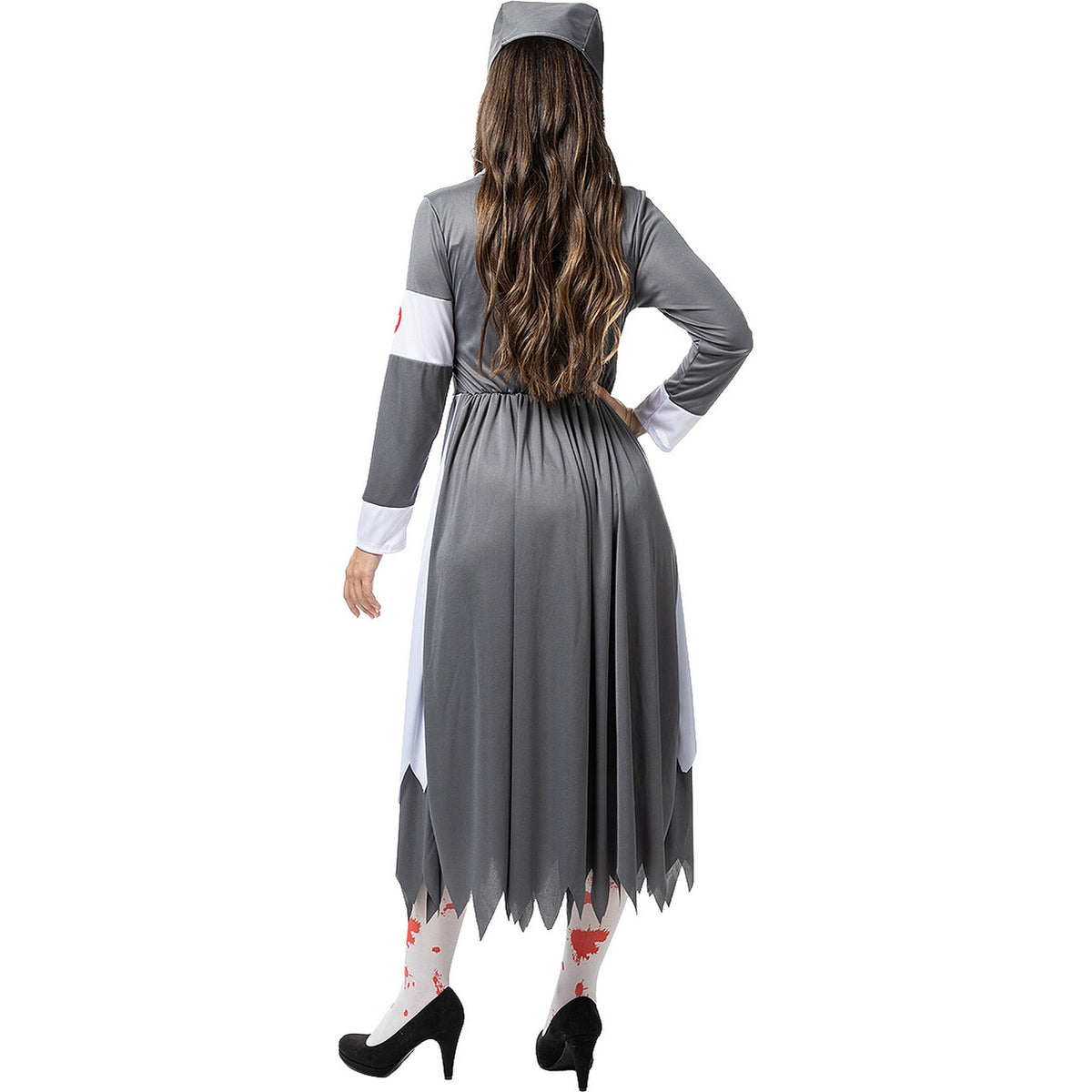 Op deze afbeelding zie je een Kostuums, van het merk Funidelia. Nonnenzuster Zombie Langdood Vrouw Kostuum