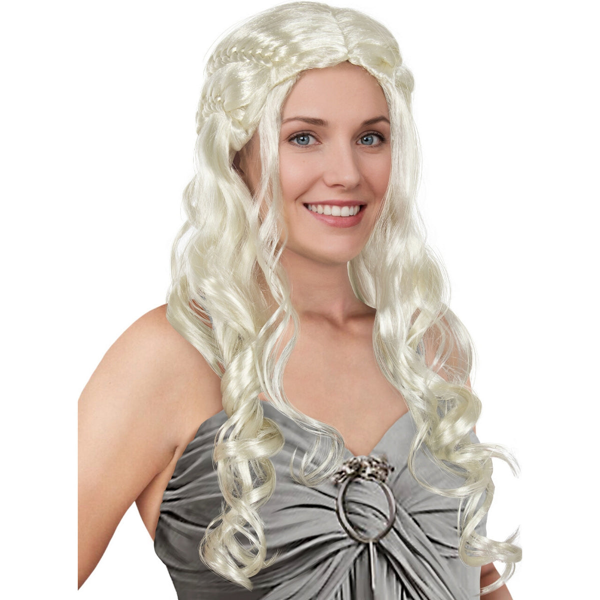 Op deze afbeelding zie je een Accessoires, van het merk Funidelia. Drakenmoeder Daenerys Targaryen Pruik Game Of Thrones