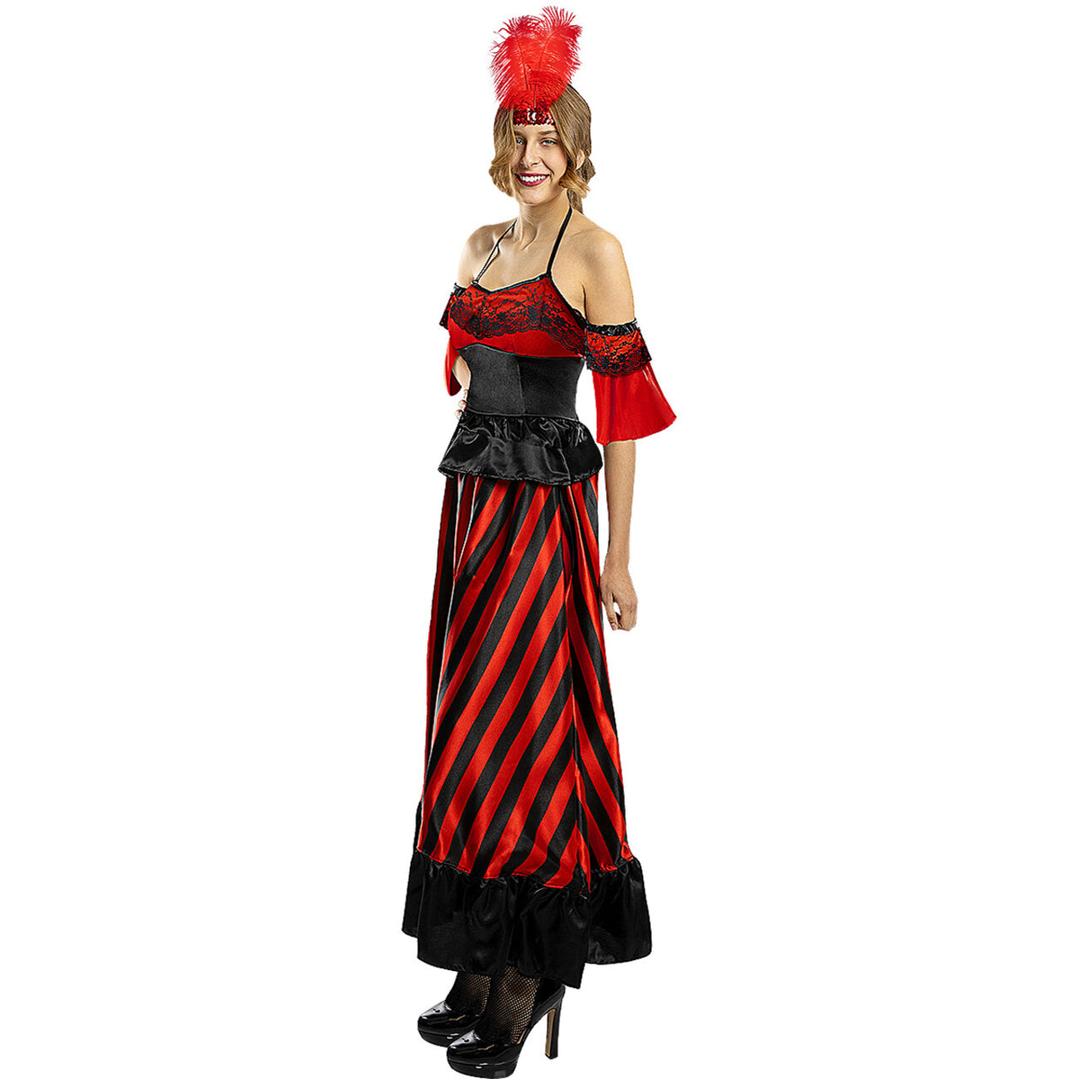 Op deze afbeelding zie je een Kostuums, van het merk Funidelia. Sensuele Cancan Carly Vrouw Kostuum