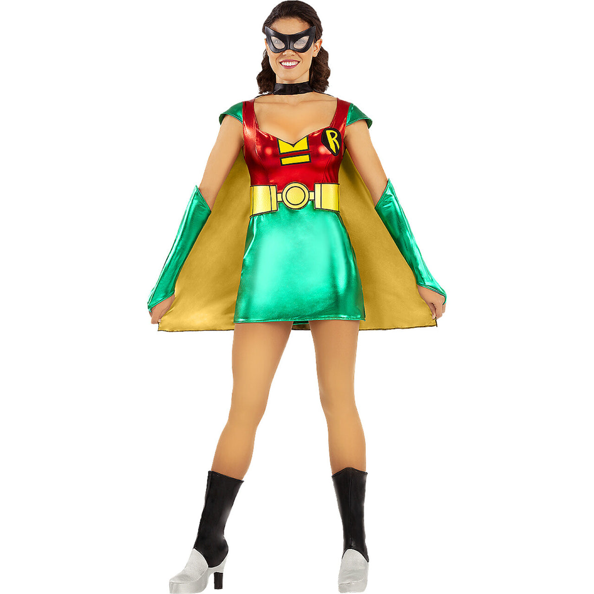 Op deze afbeelding zie je een Kostuums, van het merk Funidelia. Sexy Sidekick Robin Vrouw Kostuum