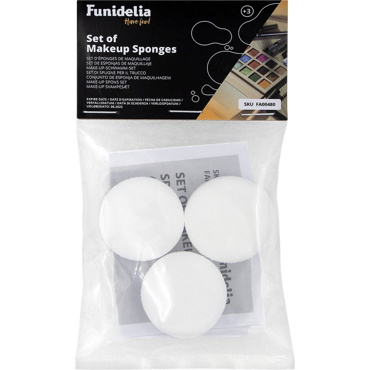 Op deze afbeelding zie je een Accessoires, van het merk Funidelia. Make-Up Schmink Sponsjes 3 Stuks