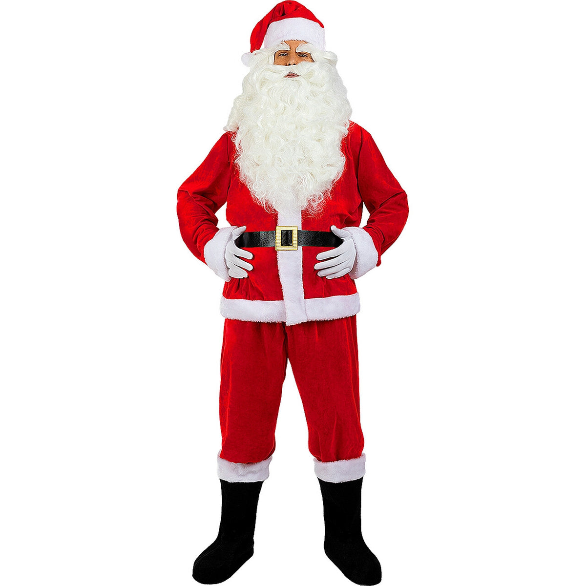 Op deze afbeelding zie je een Kostuums, van het merk Funidelia. Deluxe Mr. Gelukkige Kerstman Kostuum