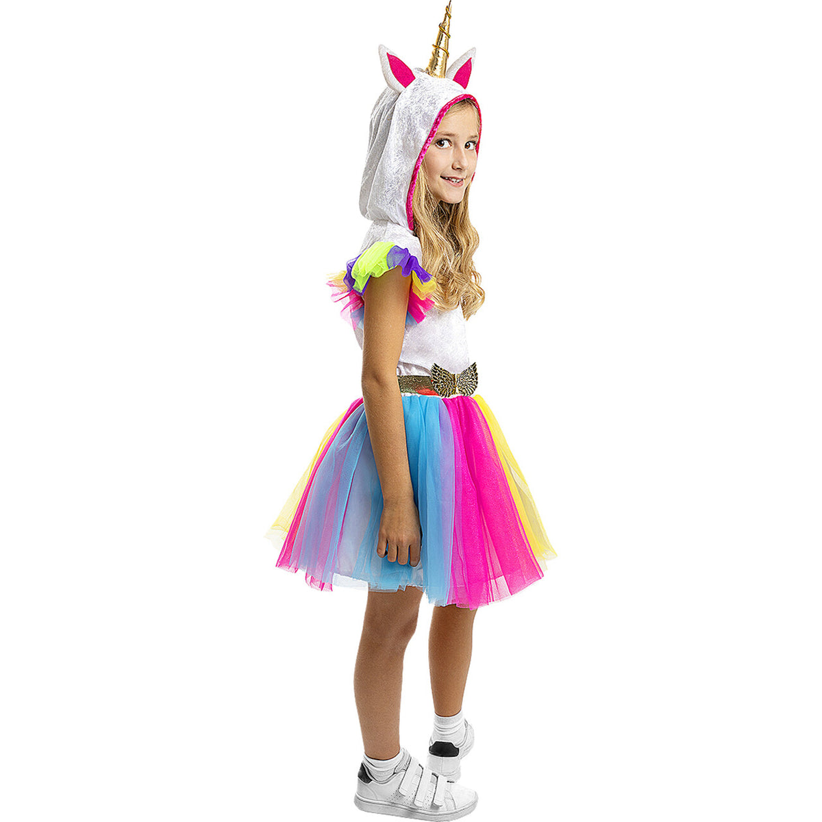 Op deze afbeelding zie je een Kostuums, van het merk Funidelia. Unieke Unicorn Meisje Kostuum