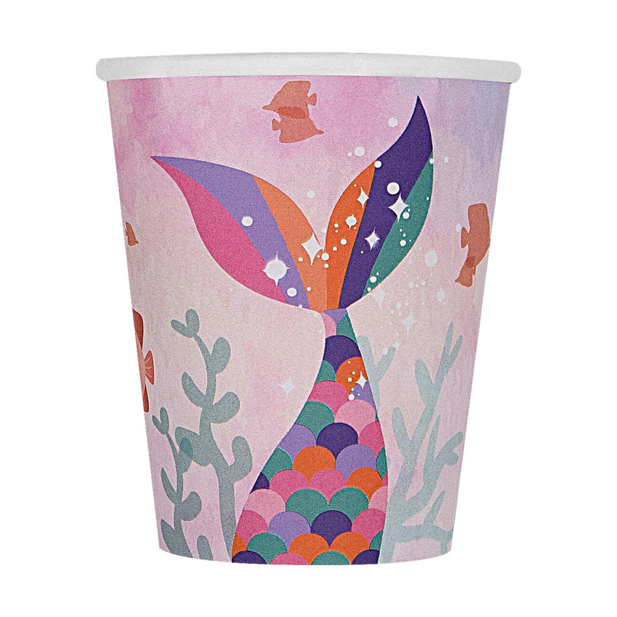 Op deze afbeelding zie je een Decoratie, van het merk Funidelia. Beautiful Mermaid Party Beker 8 Stuks