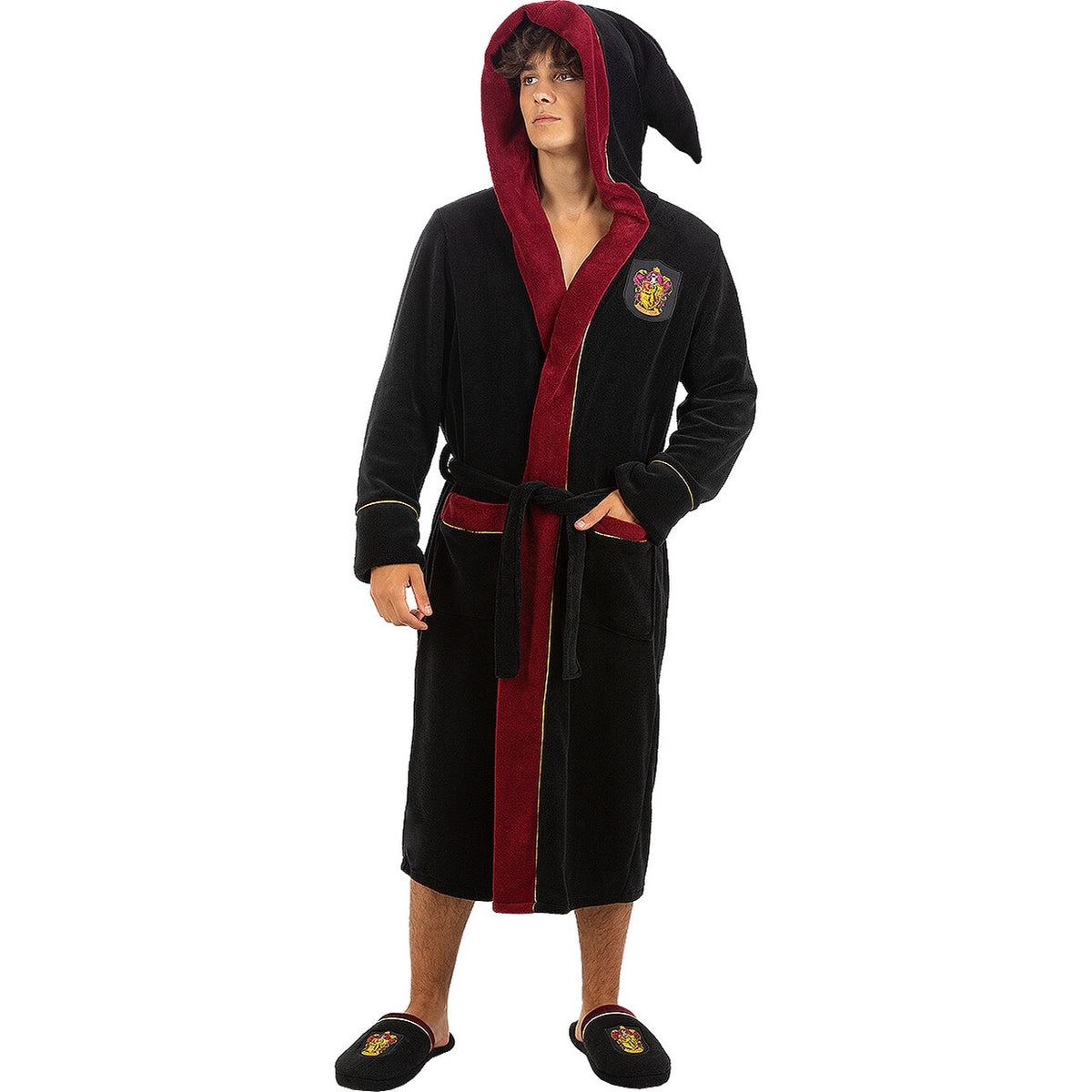 Op deze afbeelding zie je een Kostuums, van het merk Funidelia. Gryffindor Harry Potter Badjas Kostuum