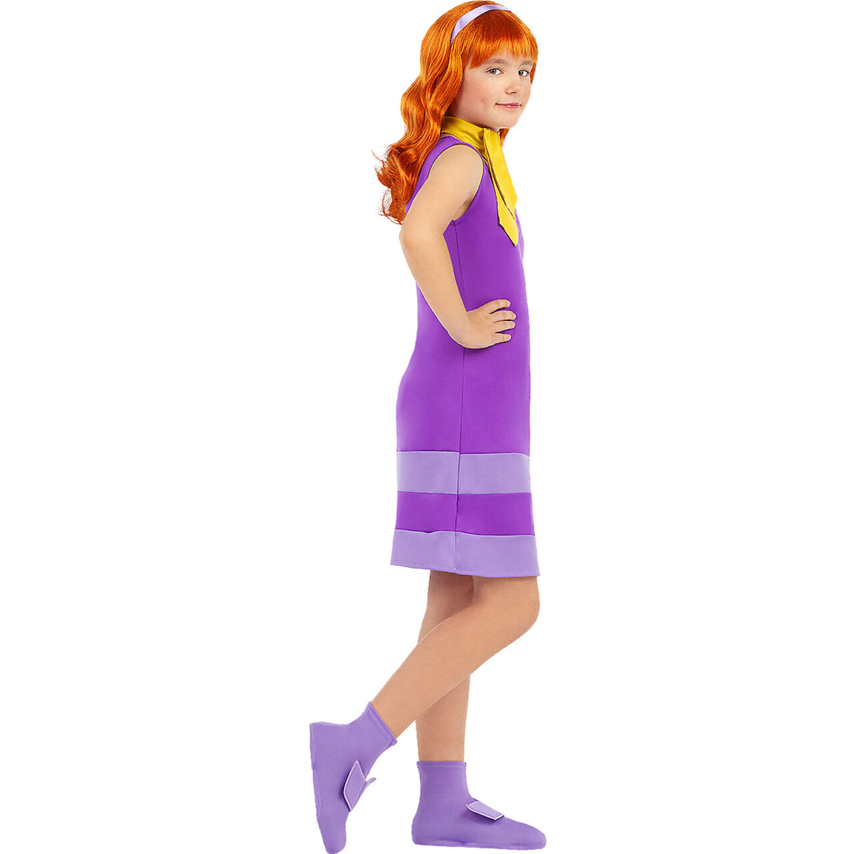 Op deze afbeelding zie je een Kostuums, van het merk Funidelia. Daphne Scooby Doo™ Kind Meisje Kostuum