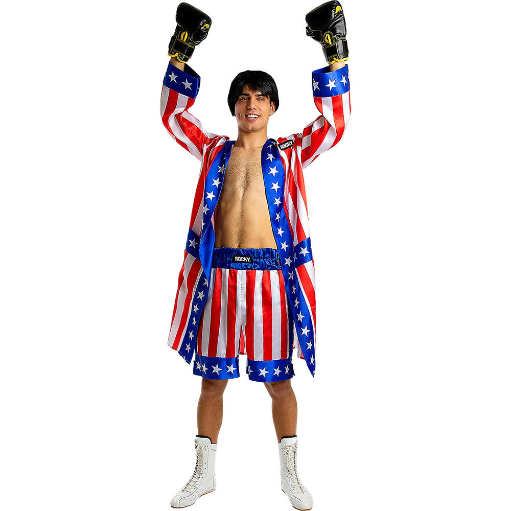 Op deze afbeelding zie je een Kostuums, van het merk Funidelia. Rocky Balboa Jas USA Man