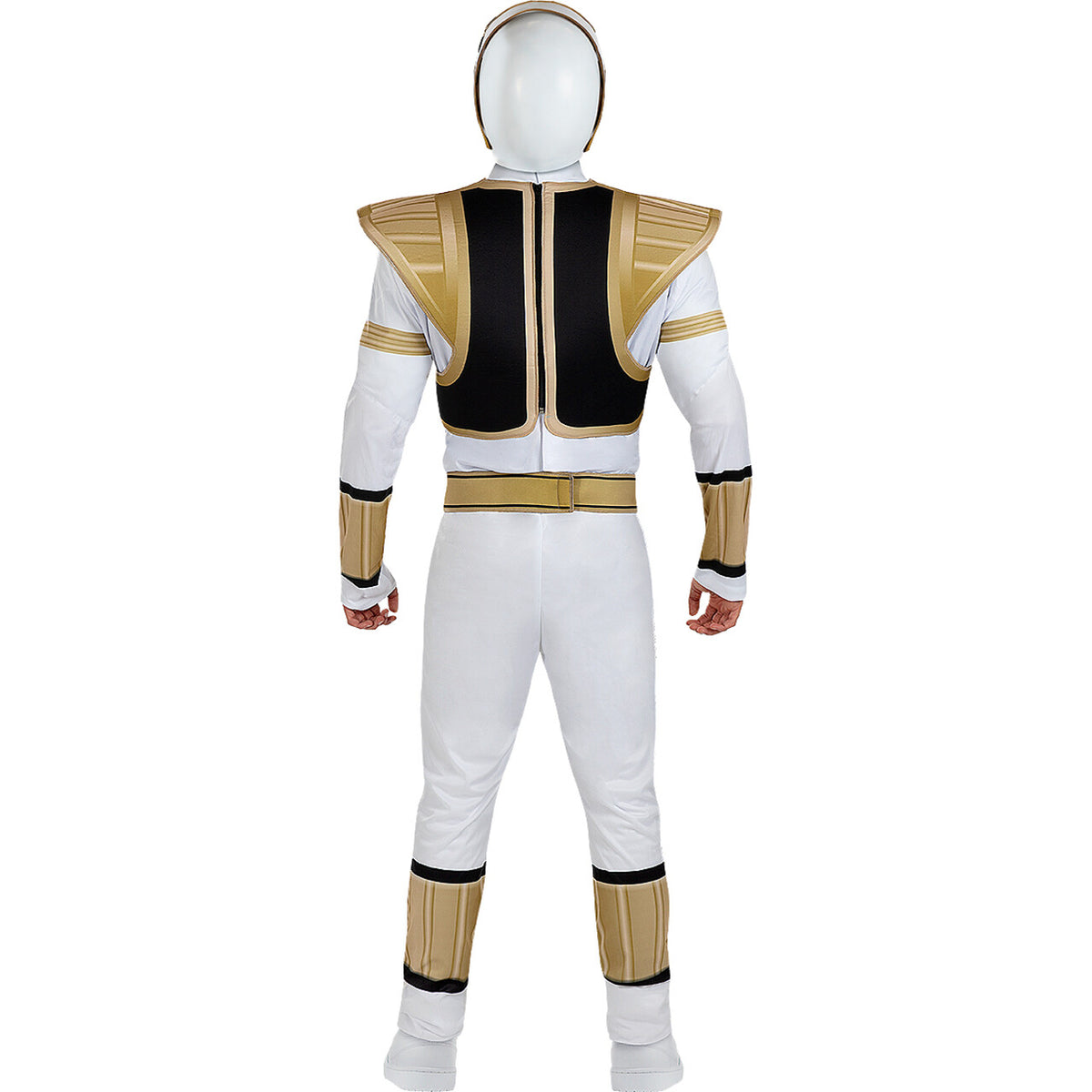 Op deze afbeelding zie je een Accessoires, van het merk Funidelia. Mighty Morphin White Power Ranger Helm