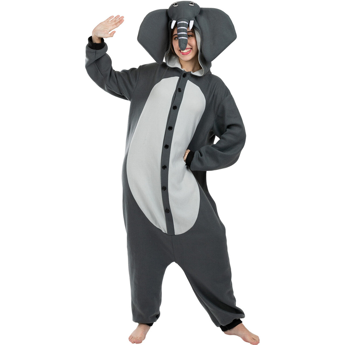 Op deze afbeelding zie je een Kostuums, van het merk Funidelia. Olie Knappe Olifant Kostuum