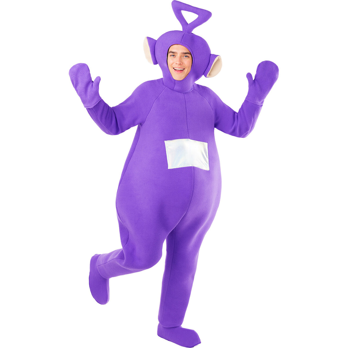 Op deze afbeelding zie je een Kostuums, van het merk Funidelia. Tinky Winky Kostuum - Teletubbies™ - Teletubbiepak