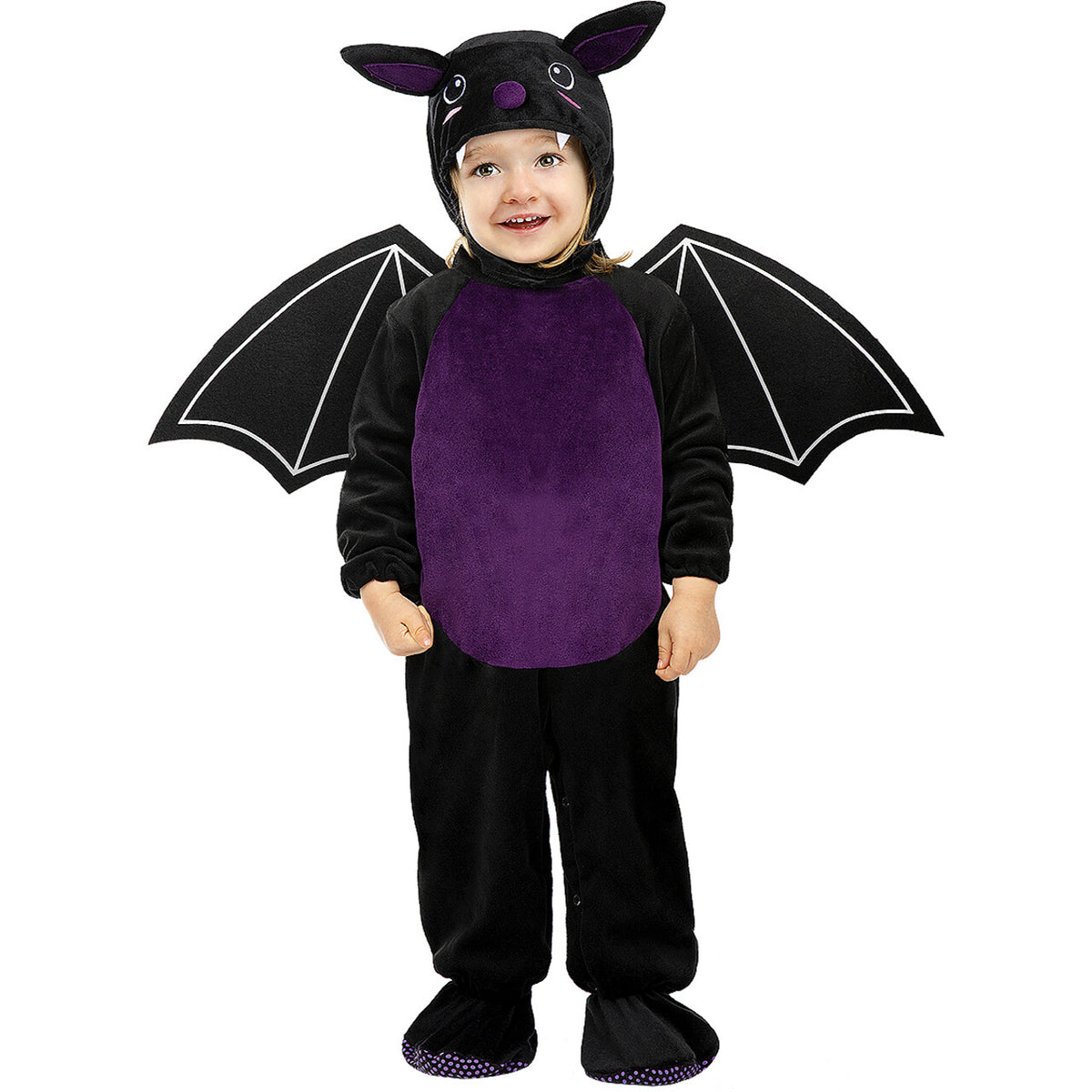 Op deze afbeelding zie je een Kostuums, van het merk Funidelia. Baby Vleermuis Victor Kind Kostuum