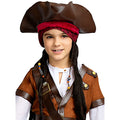 Chapeau De Pirate Marron Avec Bandana Rouge Enfant
