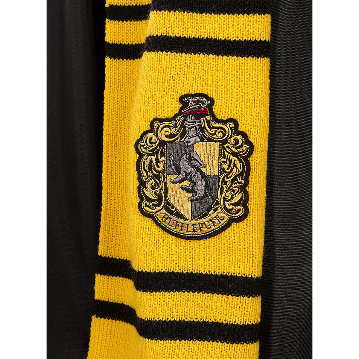 Op deze afbeelding zie je een Accessoires, van het merk Funidelia. Harry Potter Hufflepuff Sjaal Geel