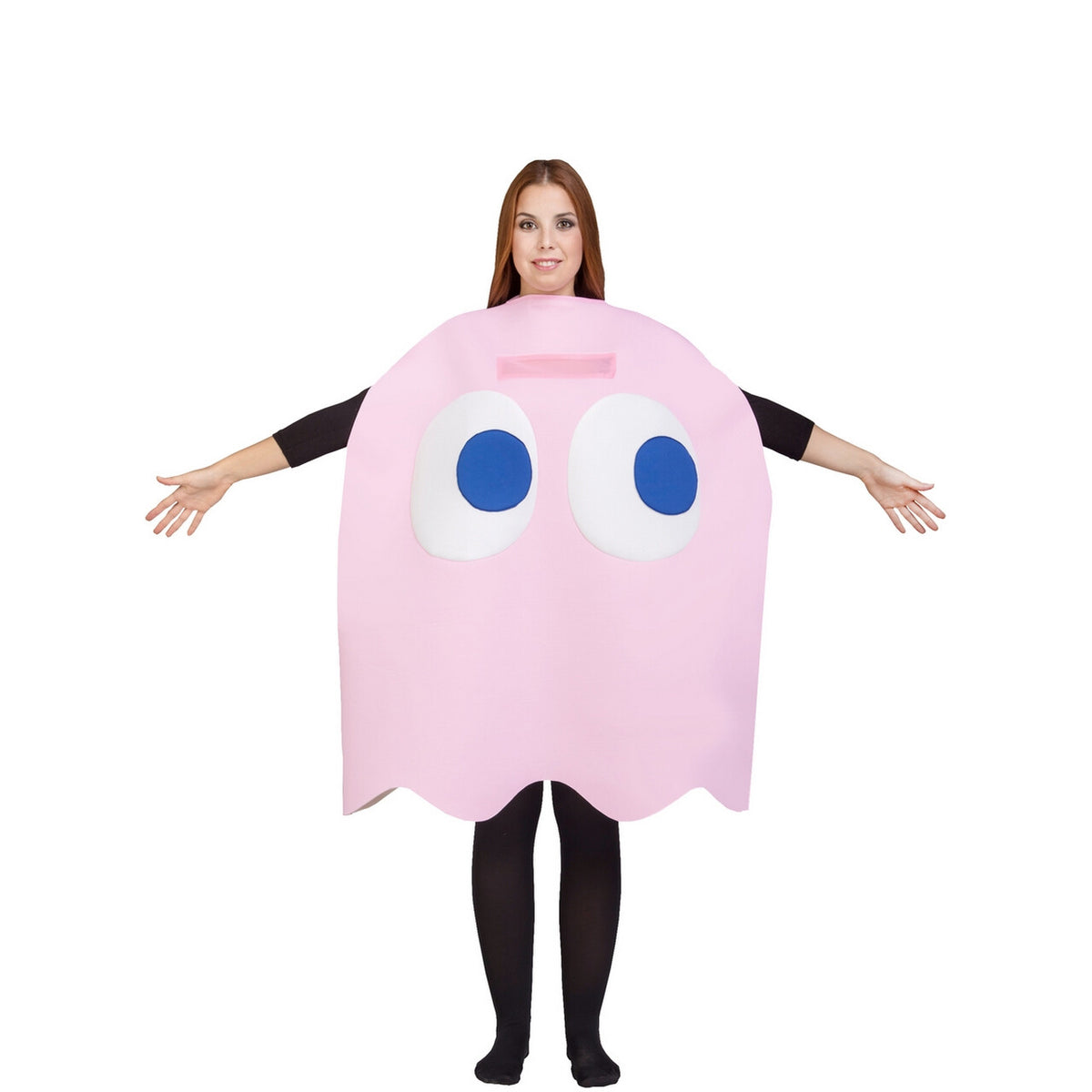 Op deze afbeelding zie je een Kostuums, van het merk Funidelia. Pacman Roze Spookje Pinky Kostuum