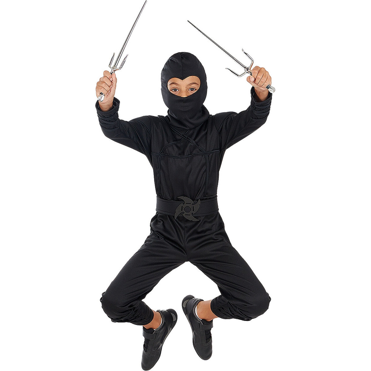 Op deze afbeelding zie je een Kostuums, van het merk Funidelia. Schaduw In De Schemering Ninja Kind Kostuum