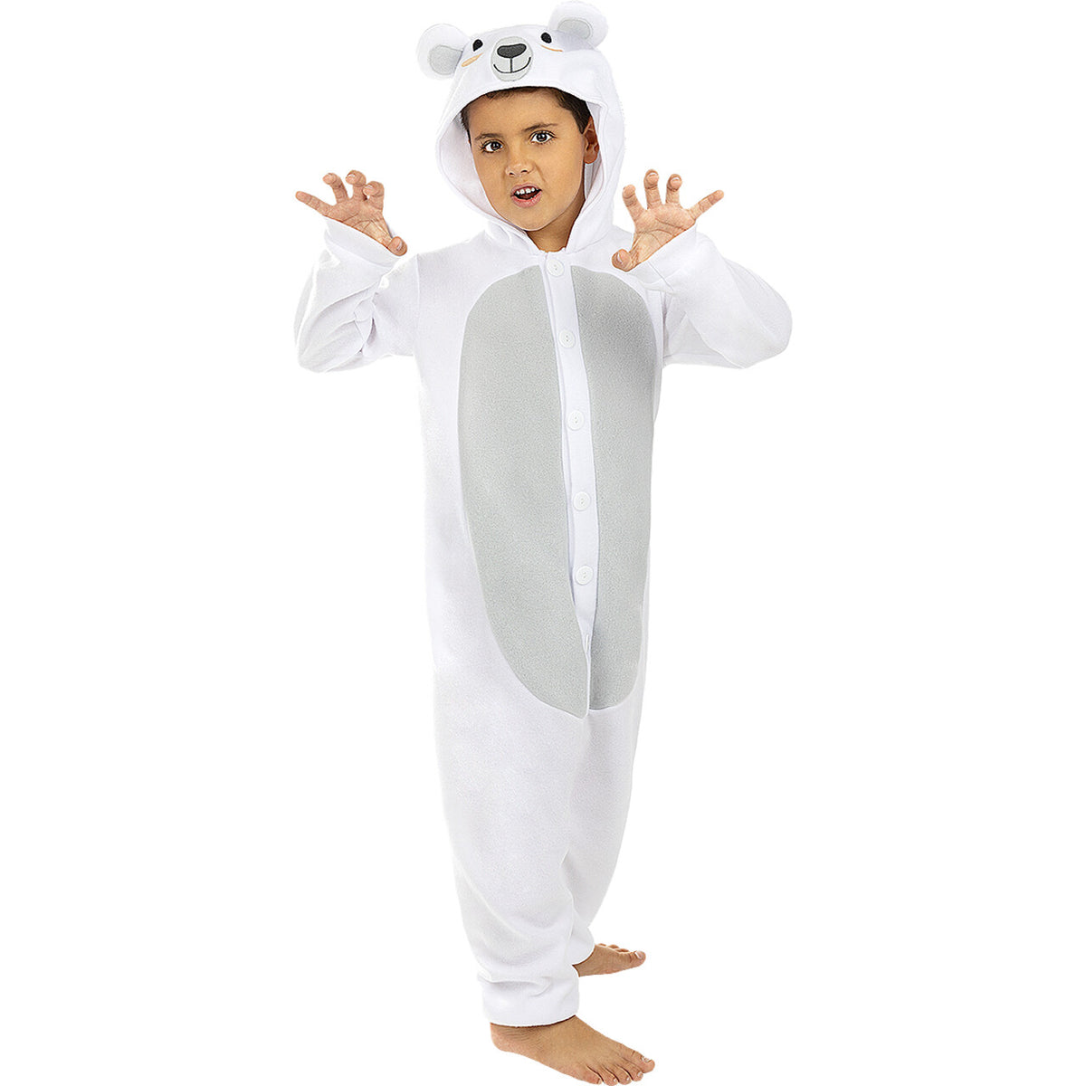 Op deze afbeelding zie je een Kostuums, van het merk Funidelia. Polly Polar De Prettige IJsbeer Onesie Kind Kostuum
