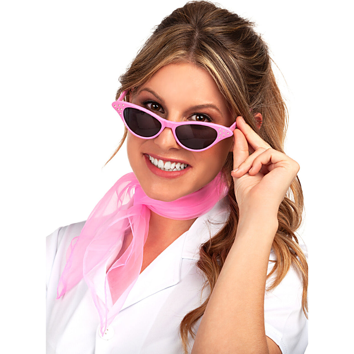 Op deze afbeelding zie je een Accessoires, van het merk Funidelia. Jaren 50 Roze Sjaal