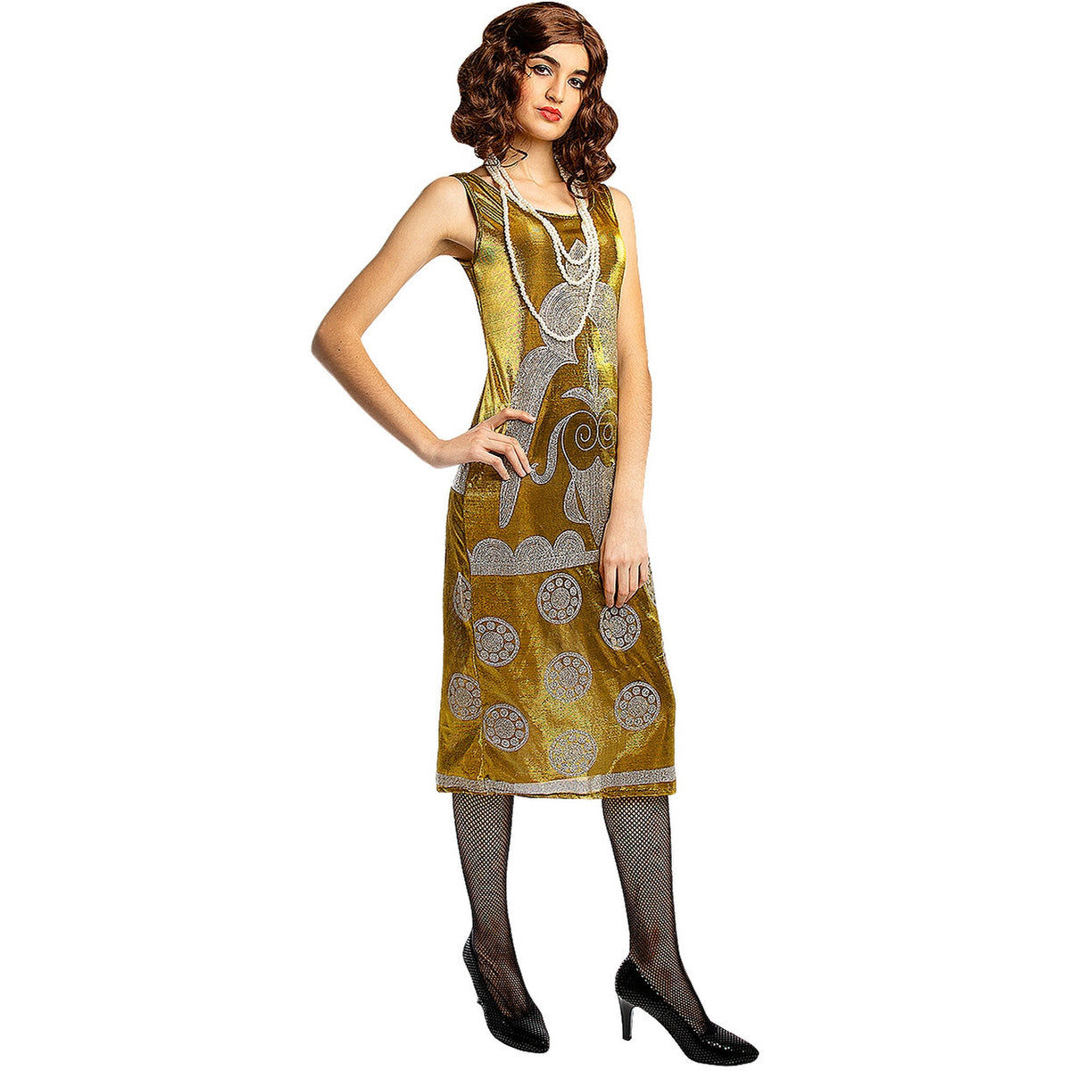 Op deze afbeelding zie je een Kostuums, van het merk Funidelia. Golden Girl Lizzie Stark Peaky Blinders Vrouw Kostuum