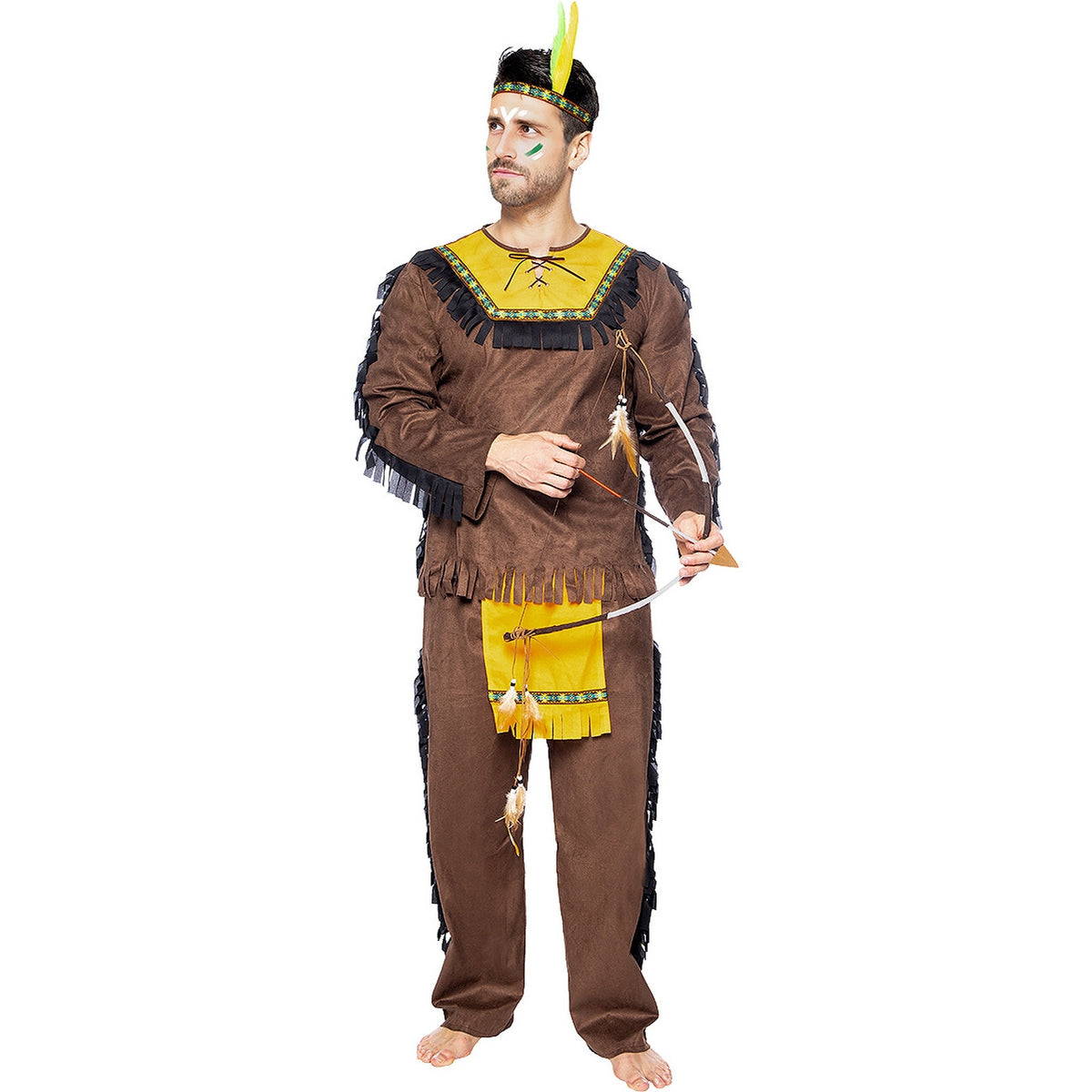 Op deze afbeelding zie je een Kostuums, van het merk Funidelia. Indiaan Sterke Grote Wolf Man Kostuum