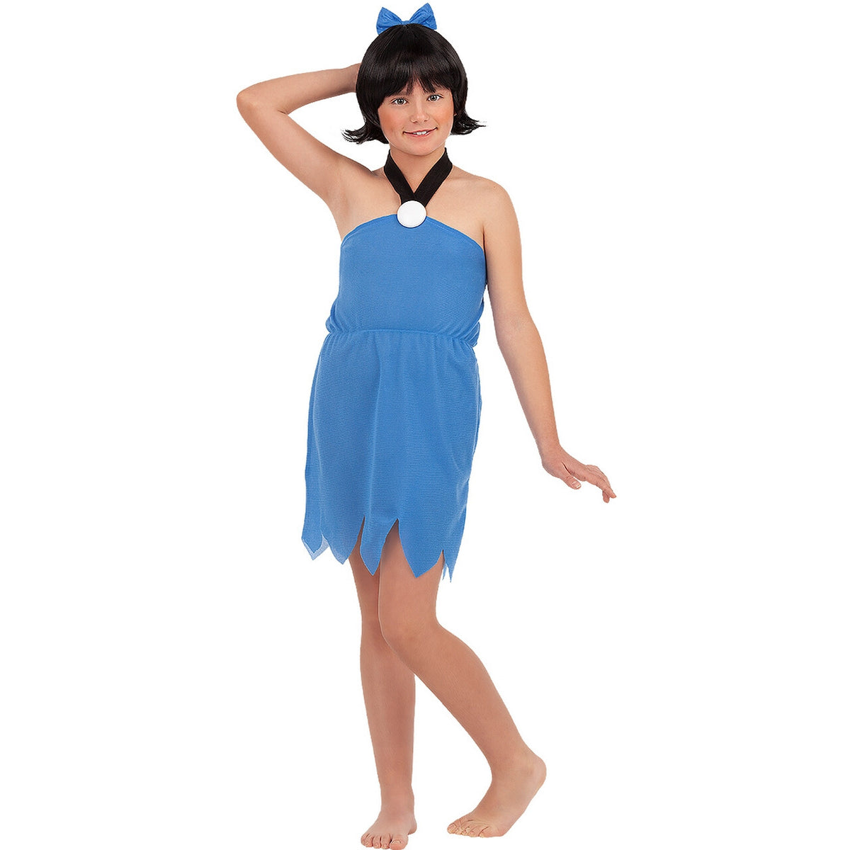 Op deze afbeelding zie je een Kostuums, van het merk Funidelia. Betty Rubble The Flintstones™ Meisje Kostuum