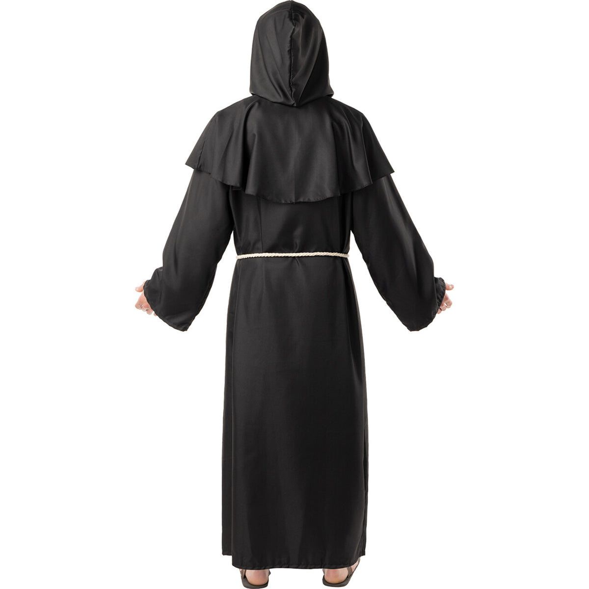 Op deze afbeelding zie je een Kostuums, van het merk Funidelia. Deluxe Zwarte Monnik Unisex Kostuum