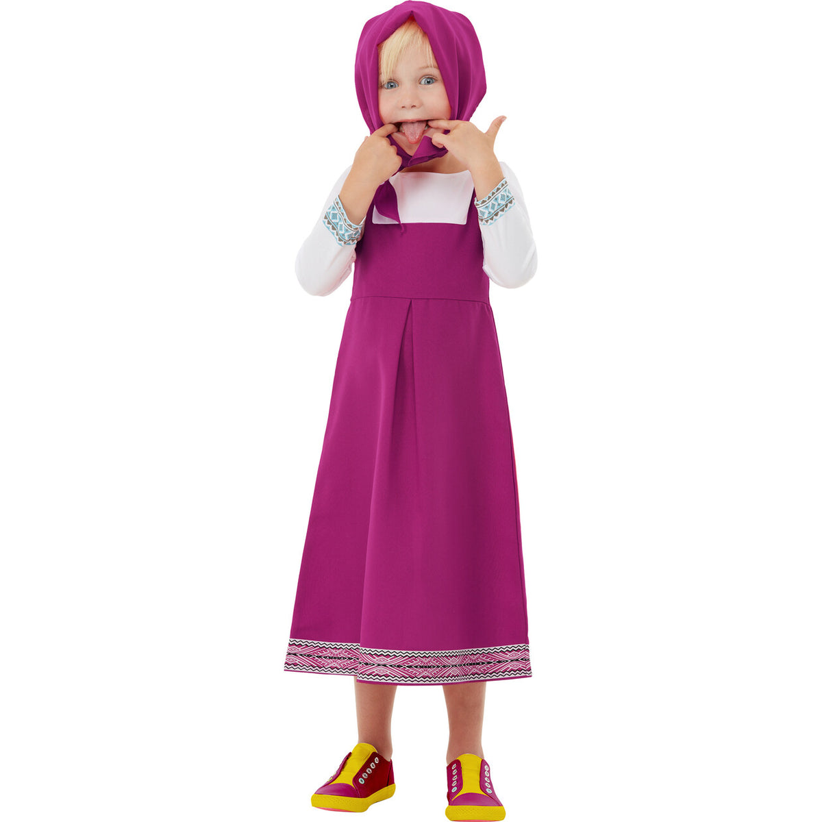 Op deze afbeelding zie je een Kostuums, van het merk Funidelia. Masha En De Beer Kind Meisje Kostuum