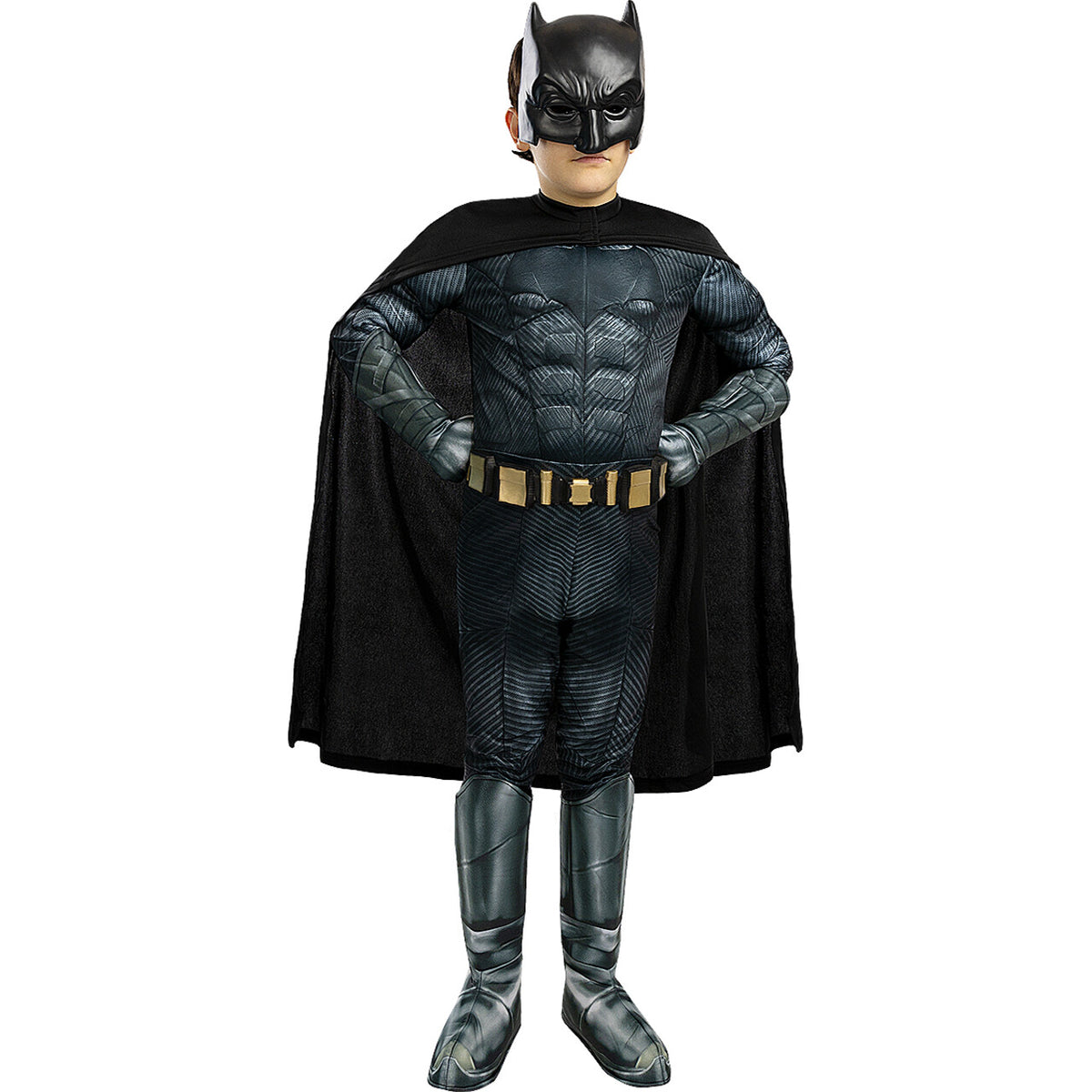 Op deze afbeelding zie je een Kostuums, van het merk Funidelia. Deluxe Batman™ Justice League™ Kind Jongen Kostuum