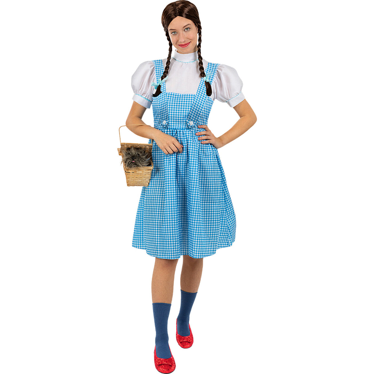 Op deze afbeelding zie je een Kostuums, van het merk Funidelia. Dorothy Drie Keer Klikken The Wizard Of Oz Vrouw Kostuum
