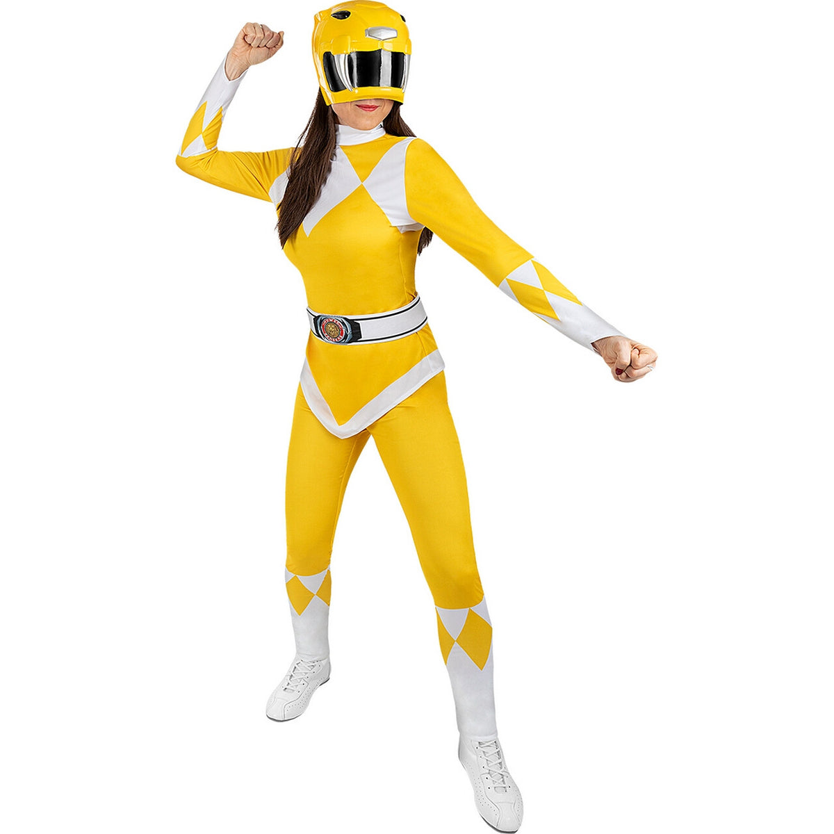 Op deze afbeelding zie je een Kostuums, van het merk Funidelia. Trini Kwan Gele Power Ranger Vrouw Kostuum
