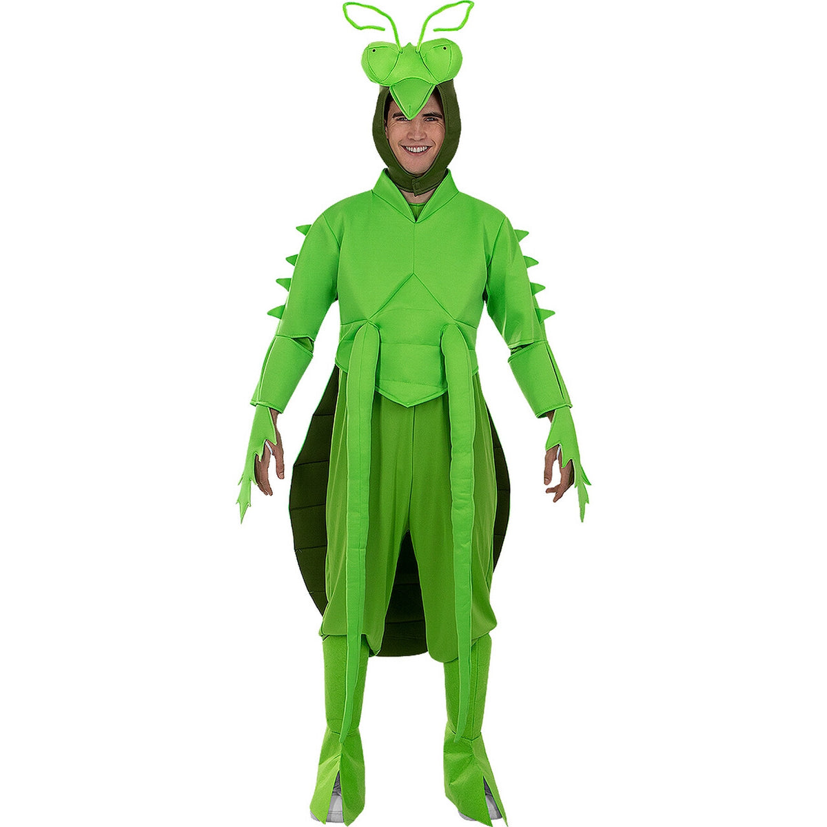 Op deze afbeelding zie je een Kostuums, van het merk Funidelia. Knalgroene Sprinkhaan Tjirpende Krekel Kostuum