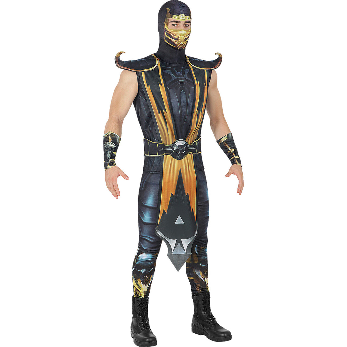 Op deze afbeelding zie je een Kostuums, van het merk Funidelia. Scorpion Mortal Kombat Man Kostuum